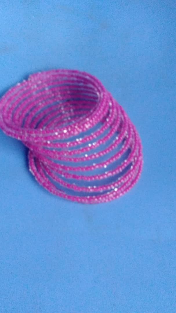 Naira- Pink- Shinny beaded bracelets