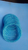 Naira-Dusty Blue beaded bungle