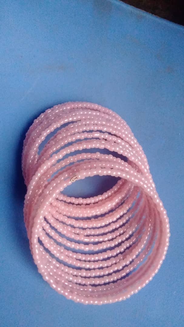 Naira-Pink-Peach beaded bracelets