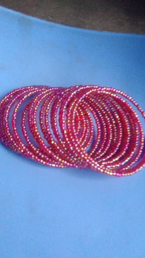 Naira-Red-Beaded bracelets