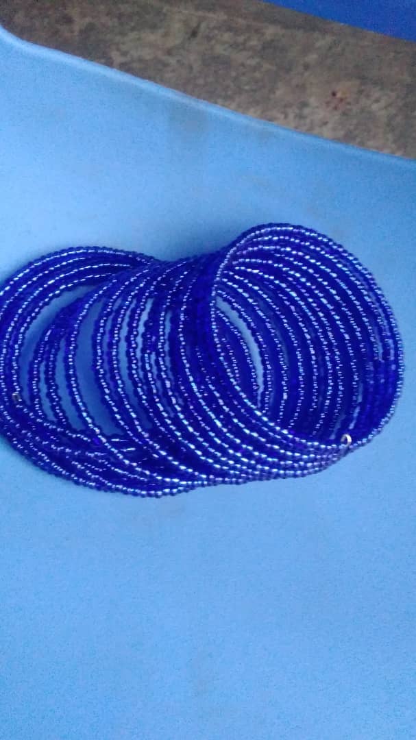 Naira-Blue-Beaded bracelets