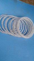 Naira-Glassy-Clear Beaded bracelets