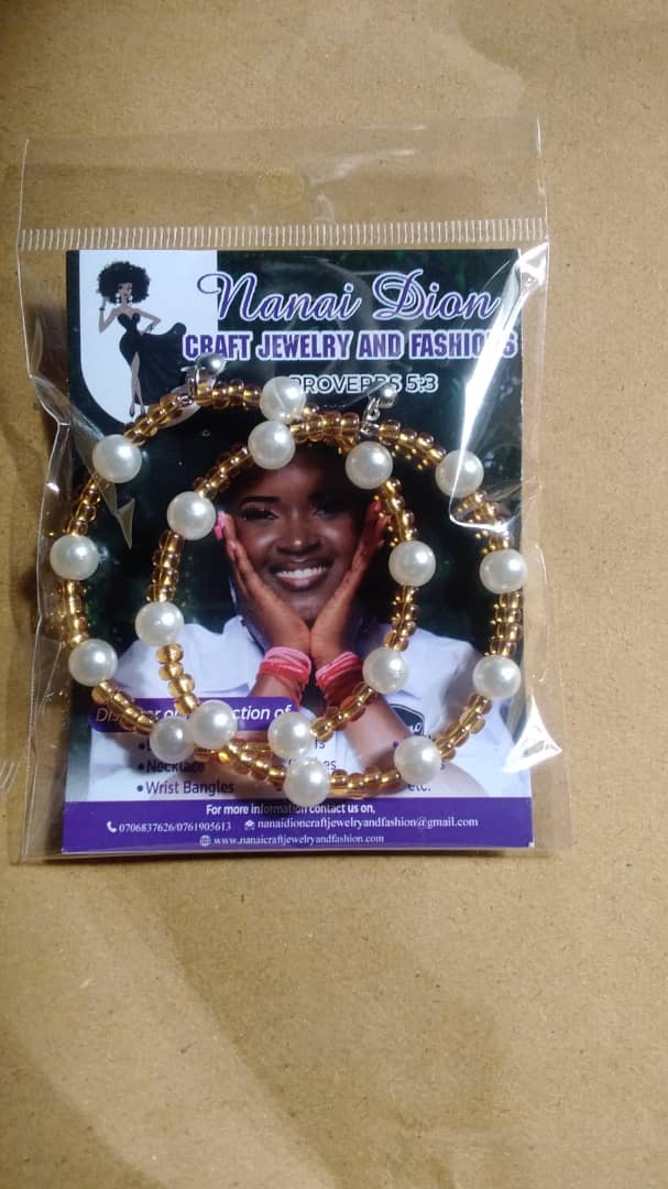 Naira-Beaded Hoop earrings