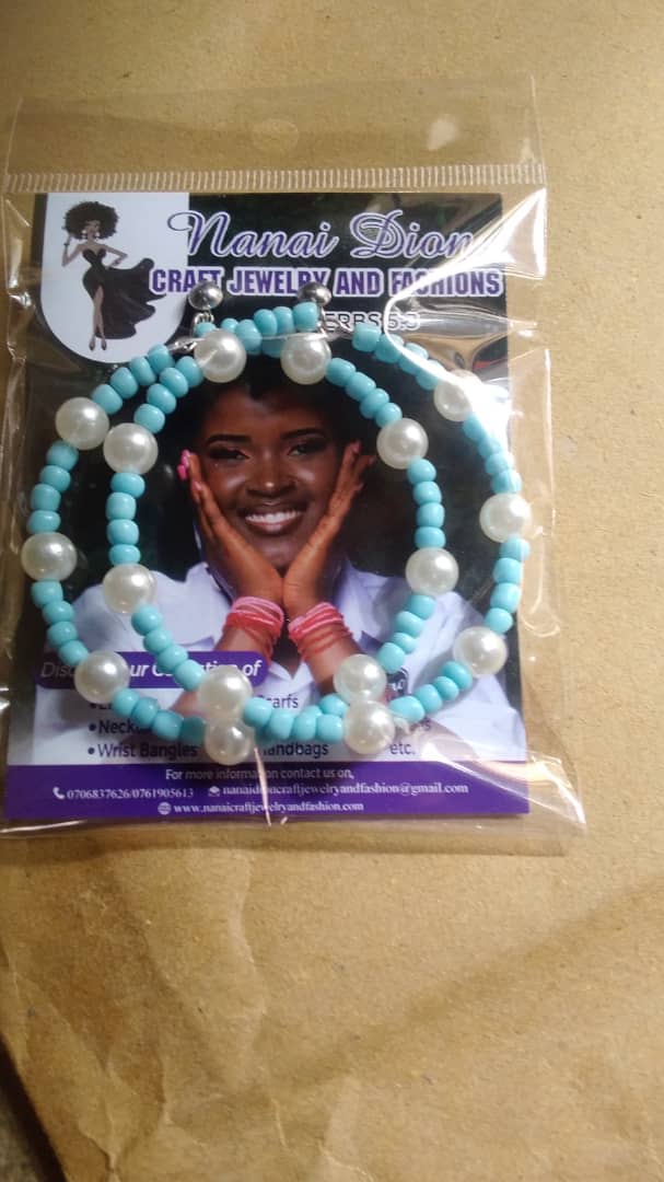 Naira-Beaded Hoop earrings