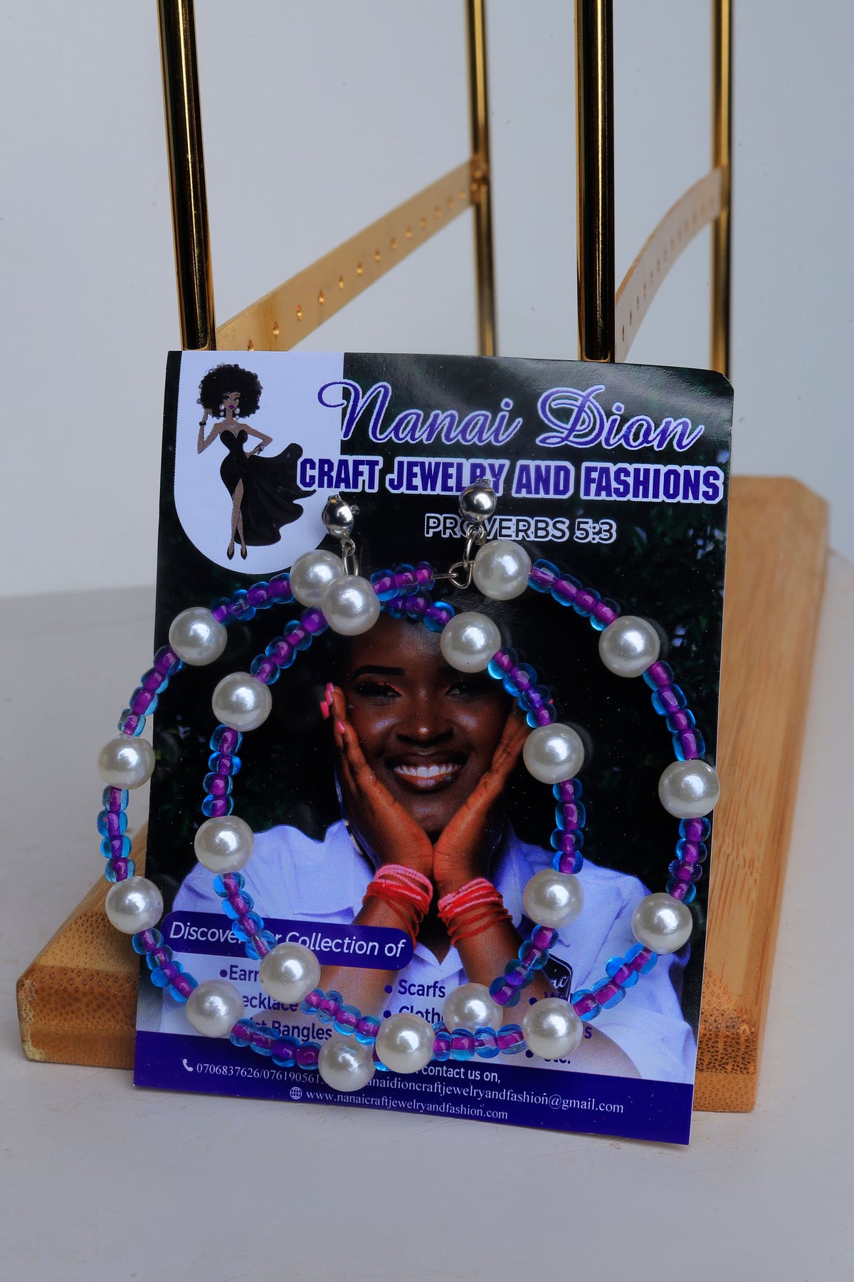 Naira-Beaded Hoop earrings