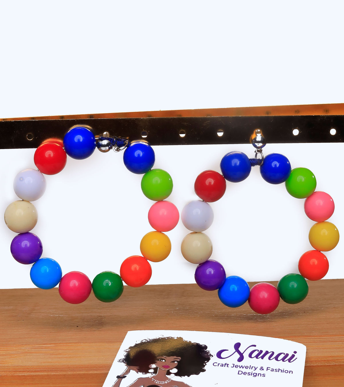 Nanai Dion Craft Jewelry beads and pals earrings, bracelets, necklaces, waist beads and anklets.