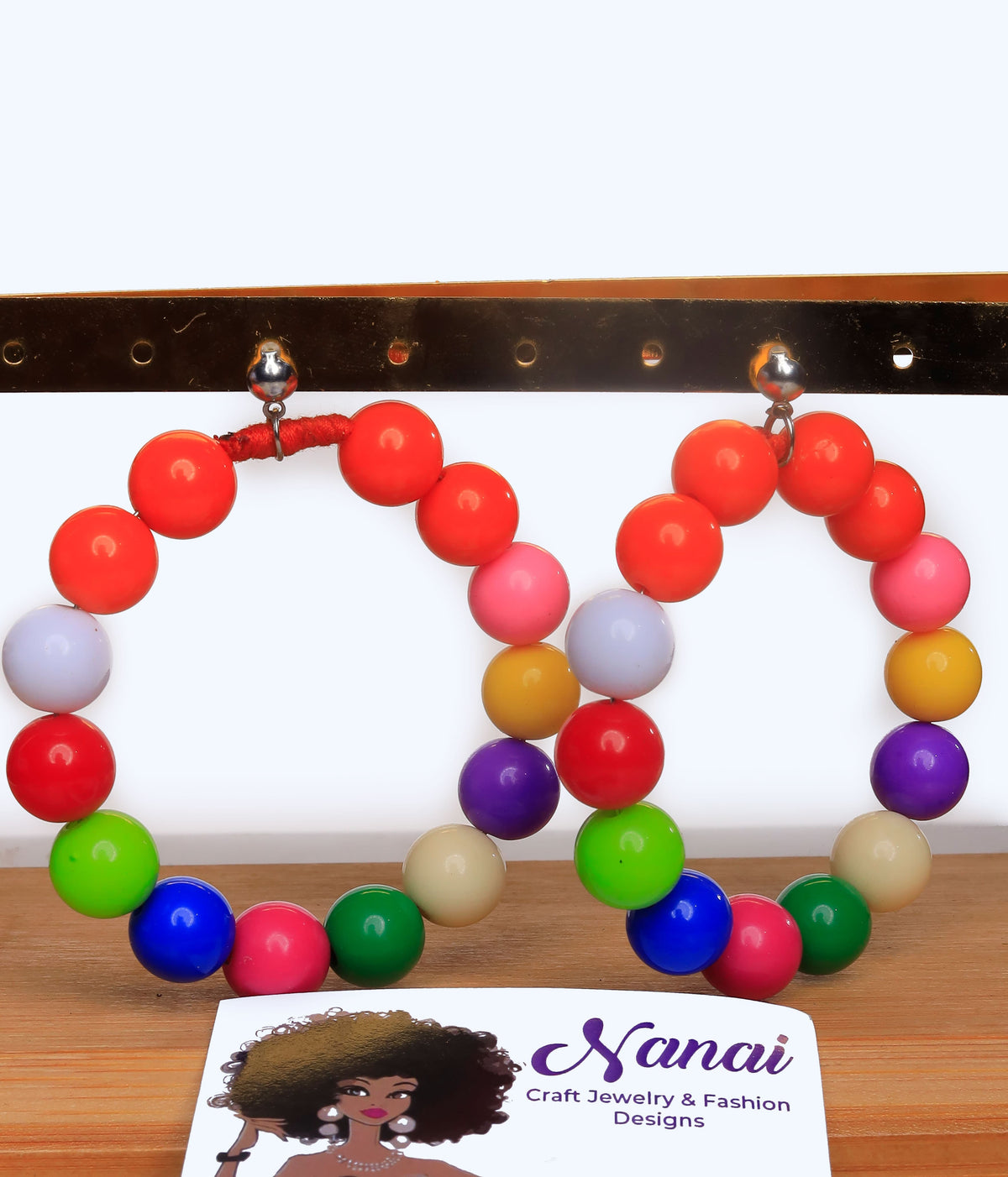 Nanai Dion Craft Jewelry beads and pals earrings, bracelets, necklaces, waist beads and anklets.