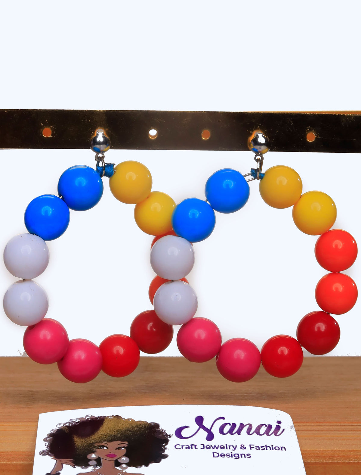 Nanai Dion Craft Jewelry beads and pals earrings, bracelets, necklaces, waist beads and anklets.