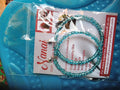 Dusty-Blue hoop earrings