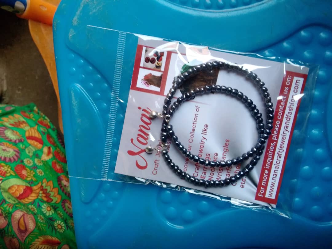 Peacock- beaded hoop earrings