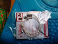 Clear-beaded hoop earrings