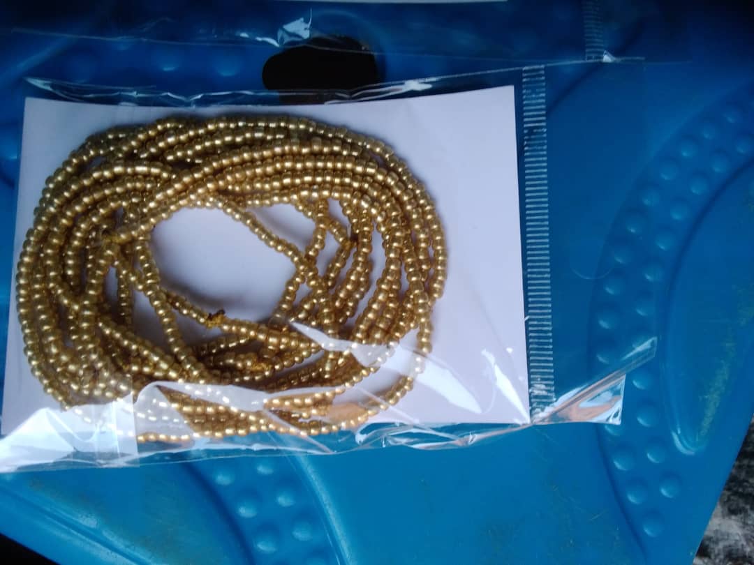 Golden-beaded bracelet